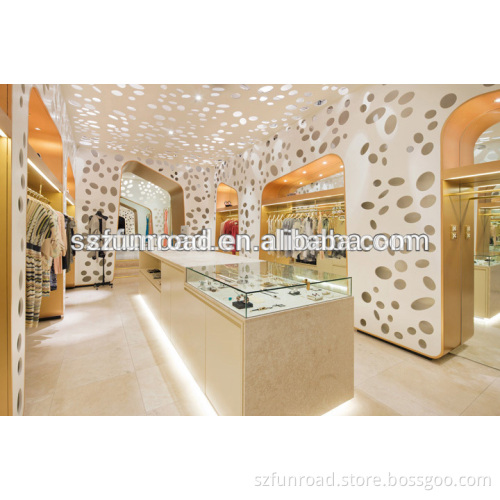 professional design woman store furniture clothing display cabinet counter display